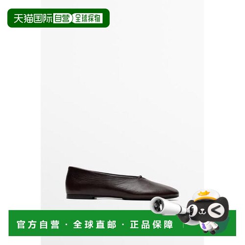 欧洲直邮Massimo Dutti 麦西姆杜特 女款 皮革柔软芭蕾平底鞋