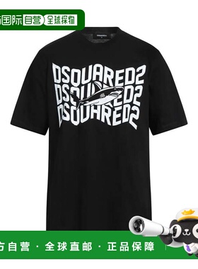 1h可退 香港直邮Dsquared2 二次方 男士 T恤 black黑色 舒适时尚