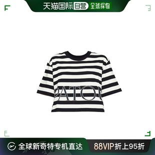 香港直邮Patou 条纹圆领短款 JE1099990 女士 恤