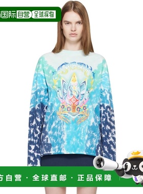 1h可退 香港直邮Casablanca 女士 蓝色 Surf Lotus Tie Dye 长袖