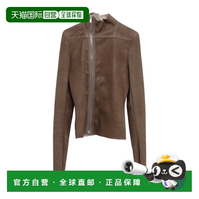 1h可退 香港直邮Rick Owens 长袖皮夹克 RP01F6701LSV