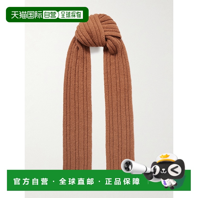 1h可退 香港直邮The Row 女士 Amos 羊毛围巾 10083Y961 brown棕
