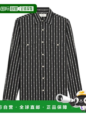1h可退 香港直邮Celine 思琳 男士 长袖衬衫 2T3610S48 black黑色