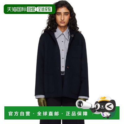 1h可退 香港直邮MaxMara 麦斯玛拉 女士 海军蓝 Paglie 夹克 2616