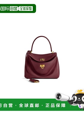 欧洲直邮BALENCIAGA（2025 年新品）女士 Rodeo 深酒红色迷你手提