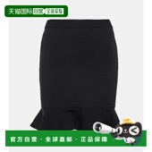 香港直邮J.W. Anderson 女士 1h可退 荷叶边罗纹针织迷你半身裙