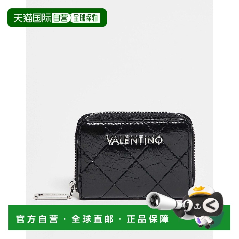 1h可退 香港直邮Valentino 华伦天奴 女士 wakanda 拉链漆皮钱包(