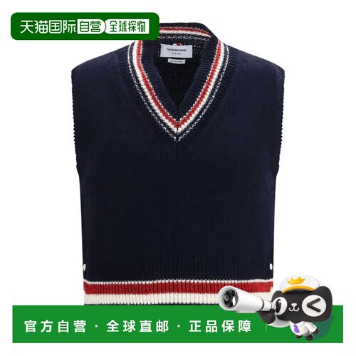 Thom Browne V领针织背心 MKV097AY1506 【付后1h可退】