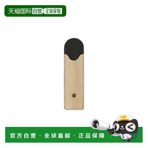 自营欧洲直邮S.T. Dupont都彭 etui à stylo男女同款金色皮革笔