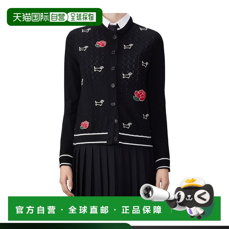 香港直邮Thom Browne Hector & Rose 圆领羊毛开衫 FKC604EY1029