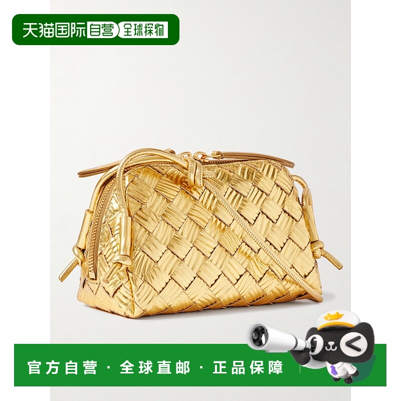 香港直邮Bottega Veneta 葆蝶家 女士 编织金属感织纹皮革小包 79