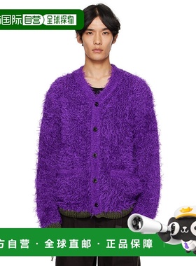 香港直邮Sacai 男士 紫色 Furry Knit 开衫 2503837M