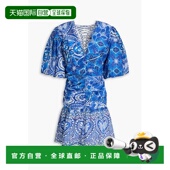 香港直邮FARM RIO 女士 1h可退 系带印花棉纱迷你连衣裙 318227TI