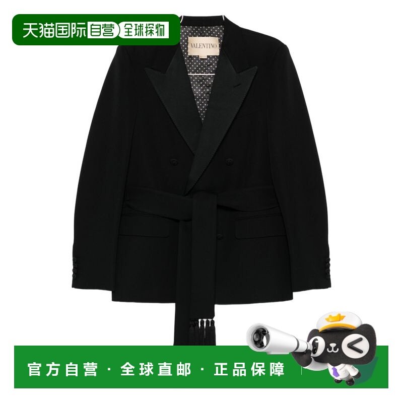 1h可退 香港直邮valentino 华伦天奴 男士 黑色夹克 VCEGG5AK8