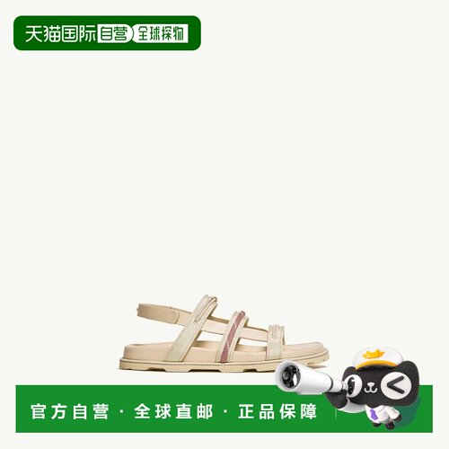 自营欧洲直邮MONCLER盟可睐 Vera Isla女士米色皮革凉鞋