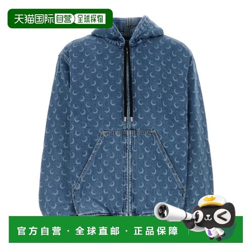 香港直邮Marine Serre 连帽牛仔夹克外套 MJA071BCDEN0002