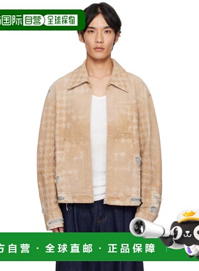 1h可退 香港直邮AMIRI 男士 驼色 Repair Work 夹克 AMDNWJ1014