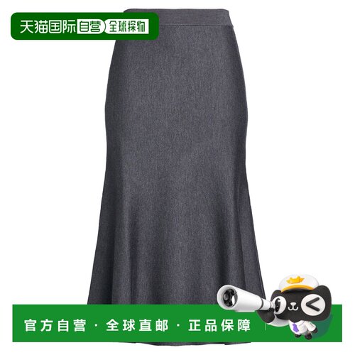 1h可退 香港直邮Gucci 古驰 女士 中长半身裙 grey灰色 舒适时尚