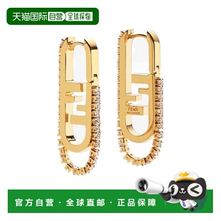 香港直邮Fendi Fendi O'Lock 耳环 8AL173ATEP水晶天然耳坠配饰