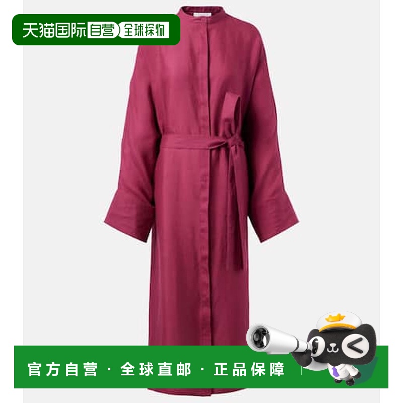 香港直邮Gabriela Hearst 女士 Tilda 束带亚麻长衫