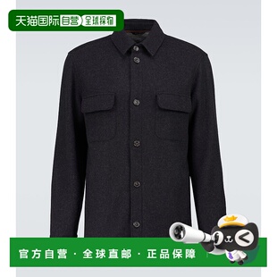 香港直邮Loro Piana 诺悠翩雅 男士 羊绒混纺衬衫式夹克男装