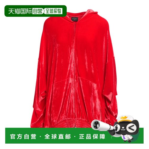 1h可退 香港直邮Balenciaga 巴黎世家 女士 连帽卫衣 red红色 舒