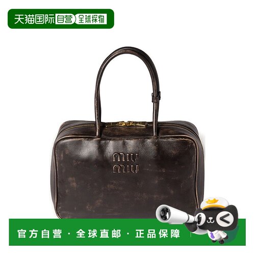 香港直邮Miu Miu 缪缪 女士 Beau 皮革手提包 5BB117AF6P斜挎包