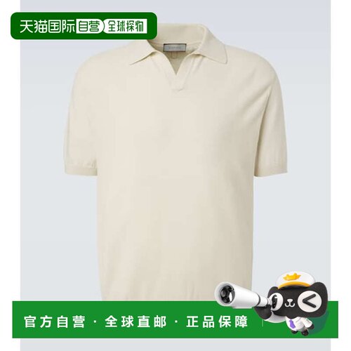香港直邮Canali 康钠丽 男士 棉质真丝Polo衫 beige米色 舒适时尚