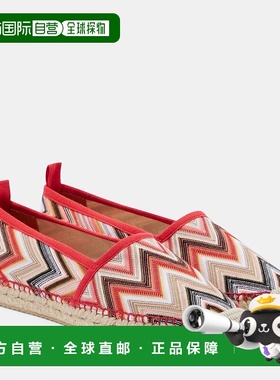香港直邮MISSONI 米索尼 女士 Elle raschel 帆布面凉鞋单鞋