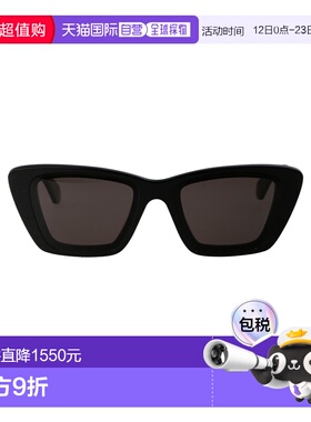 1h可退 香港直邮alaia 女士 00 全黑灰色醋纤太阳眼镜 AA0070S1