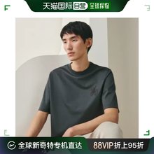 T恤黑灰色凉爽logo图案印花宽松 自营｜Hermes爱马仕SS23男士