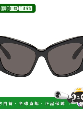 香港直邮Balenciaga 巴黎世家 女士 黑色 Palazzo Cat 太阳镜 BB0