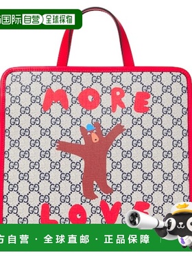 1h可退 香港直邮Gucci 古驰 女童 x Euan Roberts GG 帆布手提包