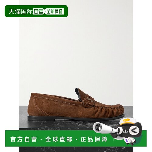 1h可退 Saint Laurent 圣罗兰 女士 Laurent 麂皮乐福鞋单鞋