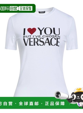 香港直邮versace 范思哲 女士 T恤 white白色 舒适时尚