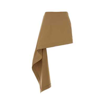 香港直邮LOEWE 罗意威 女士 浅褐色棉混纺迷你半身裙 S540Y08XCSB