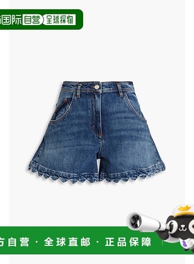 香港直邮Maje 女士 齿纹牛仔短裤 MFPSH00380 blue蓝色 舒适时尚