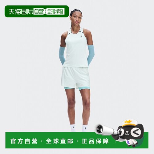 自营欧洲直邮ON昂跑 Performance Tank女士水绿色聚酯纤维速干背