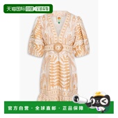 香港直邮FARM RIO 女士 1h可退 束带印花亚麻迷你连衣裙 331845LA