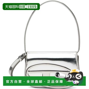 1h可退 香港直邮Diesel 迪赛 女士 银色 1DR 单肩包 X08396PS202