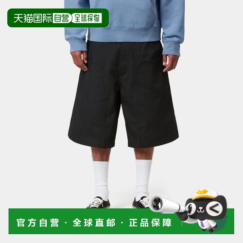 自营欧洲直邮Carhartt WIP Postal男士黑色聚酯纤维棉质双膝工装