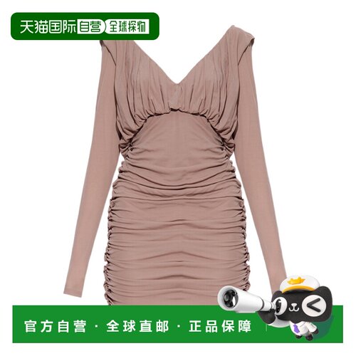 香港直邮女士 褶皱连衣裙 24SS包臀裙性感