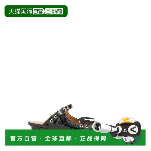 1h可退 香港直邮GANNI 女士芭蕾乐福鞋 S3009099 AW2025 黑色 MUL