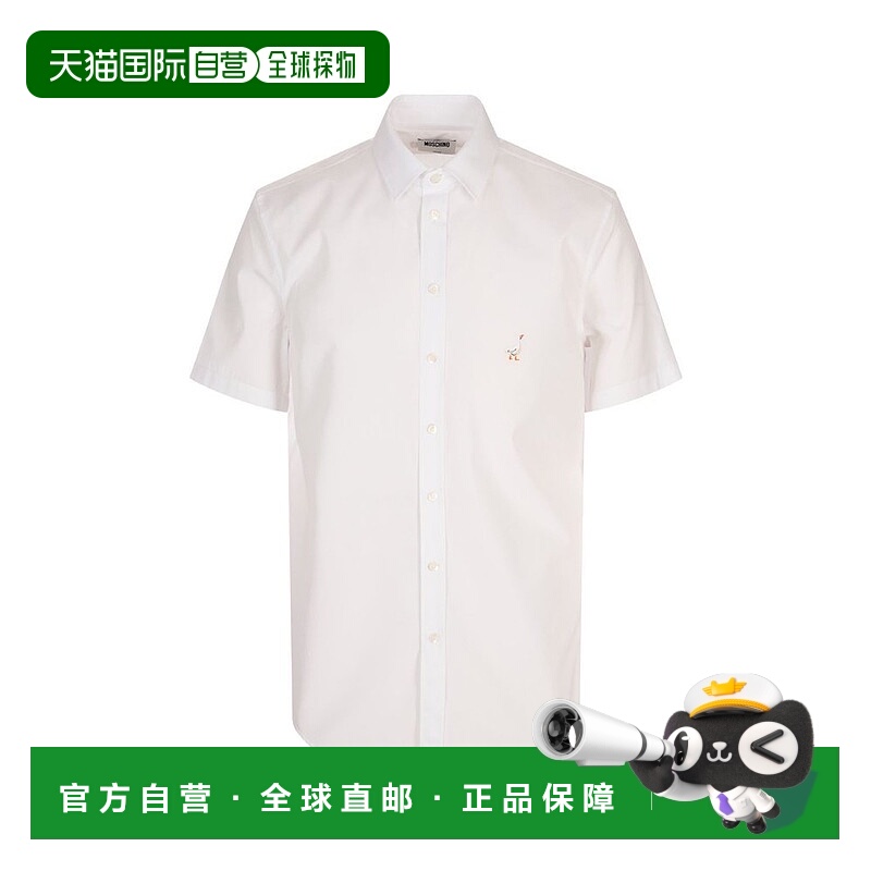1h可退 香港直邮Moschino 莫斯奇诺 男士 鵝刺繡羈扣襯衫 252ZZA0