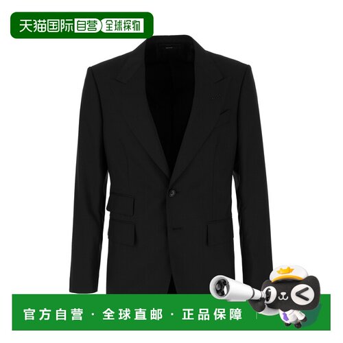 1h可退 香港直邮Tom Ford 汤姆 福特 男士 黑色羊毛套装 2LEP01WO