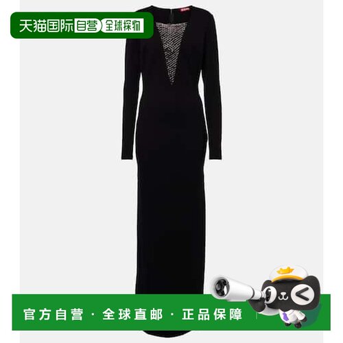 1h可退 香港直邮Tom Ford 汤姆 福特 女士 Kris 网纱边礼服连衣裙
