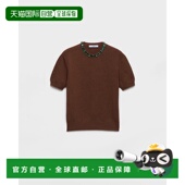 欧洲直邮PRADA 普拉达 羊毛羊绒圆领毛衣针织