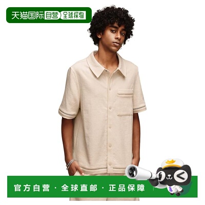 美国直邮Ugg 男士 Devyn 短袖衬衫 beige米色 舒适时尚男装