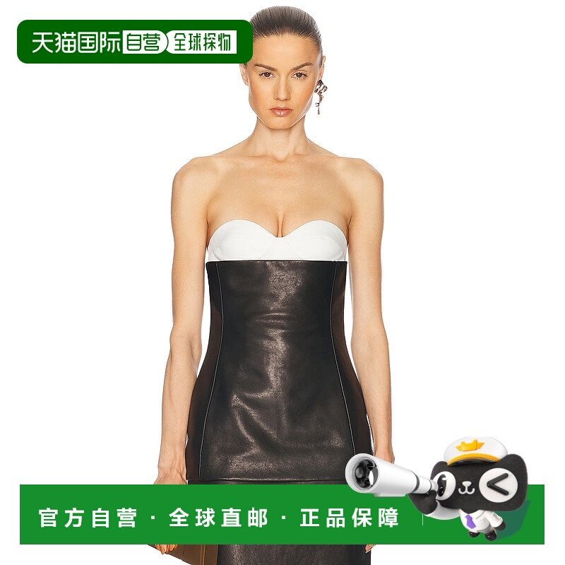 1h可退 香港直邮KHAITE 女士 Ayla 皮革上衣 2389729 black黑色,女装/女士精品,T恤,淘宝优惠券,粉丝福利购,淘宝优惠卷