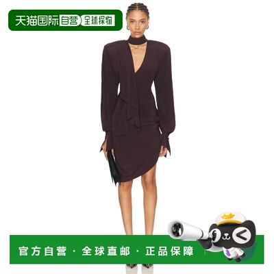 1h可退 香港直邮Mugler 穆勒 女士 长袖迷你连衣裙 25F1RO1759385